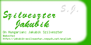 szilveszter jakubik business card